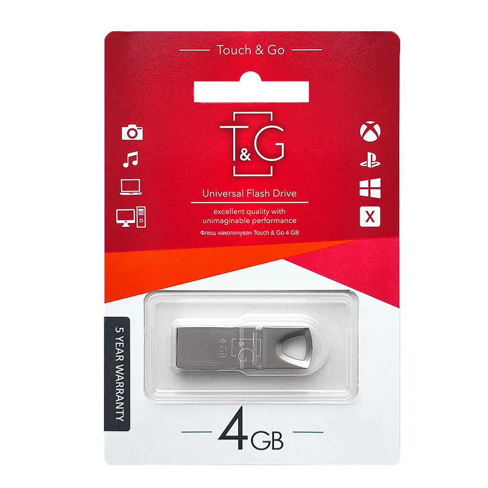 Флеш-накопичувач USB 4GB T&G 117 Metal Series Silver (TG117SL-4G) - мініатюра 2