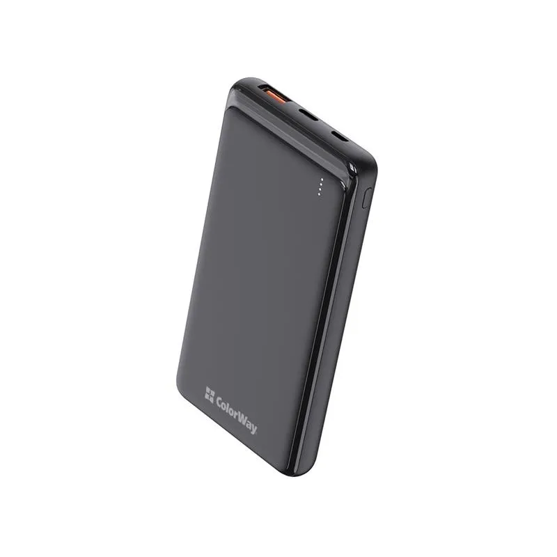 Універсальна мобільна батарея ColorWay Slim PD 10000mAh Black (CW-PB100LPG3BK-PD) - мініатюра 3