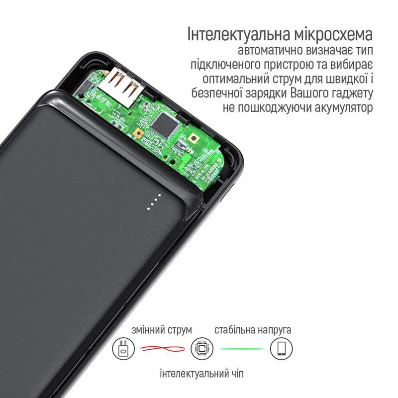 Універсальна мобільна батарея ColorWay Slim PD 10000mAh Black (CW-PB100LPG3BK-PD) - мініатюра 6