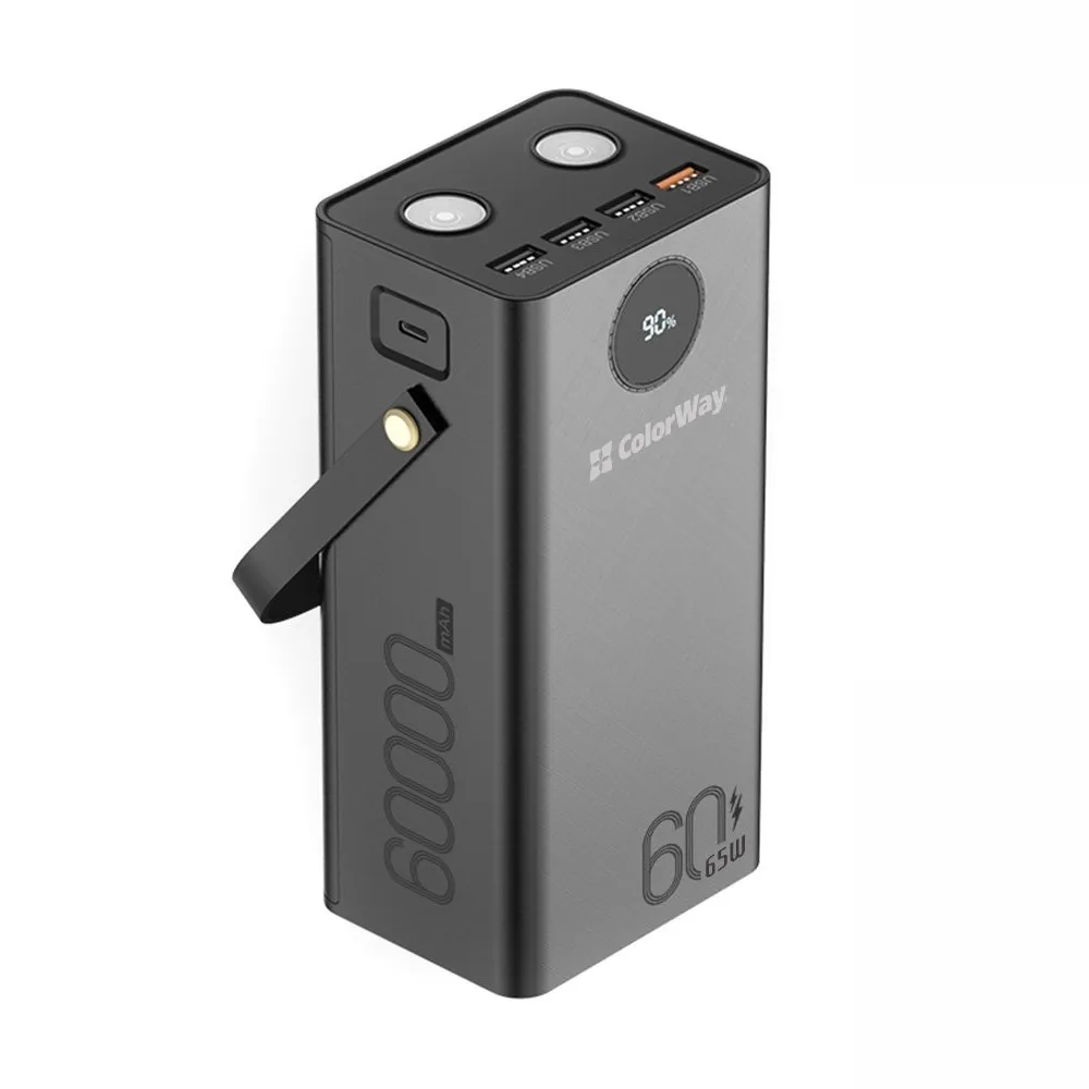 Універсальна мобільна батарея ColorWay Powerful 60000mAh Black (CW-PB600LPA5BK-PDD) - зображення 1