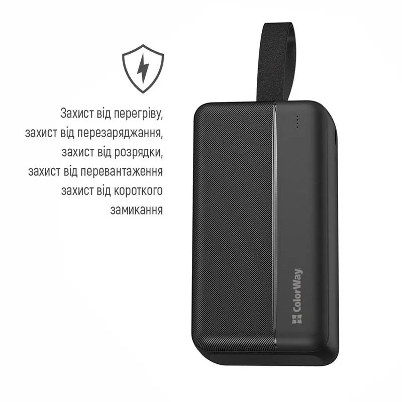 Універсальна мобільна батарея ColorWay High-power 2 30000mAh Black (CW-PB300LPC2BK-PD) - мініатюра 2
