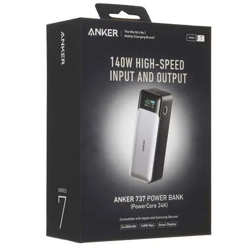 Універсальна мобільна батарея Anker PowerCore 737 GaNPrime 24000 mAh 140W Black (A1289011) - мініатюра 13
