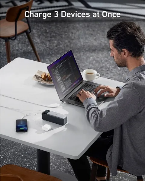 Універсальна мобільна батарея Anker PowerCore 737 GaNPrime 24000 mAh 140W Black (A1289011) - мініатюра 4