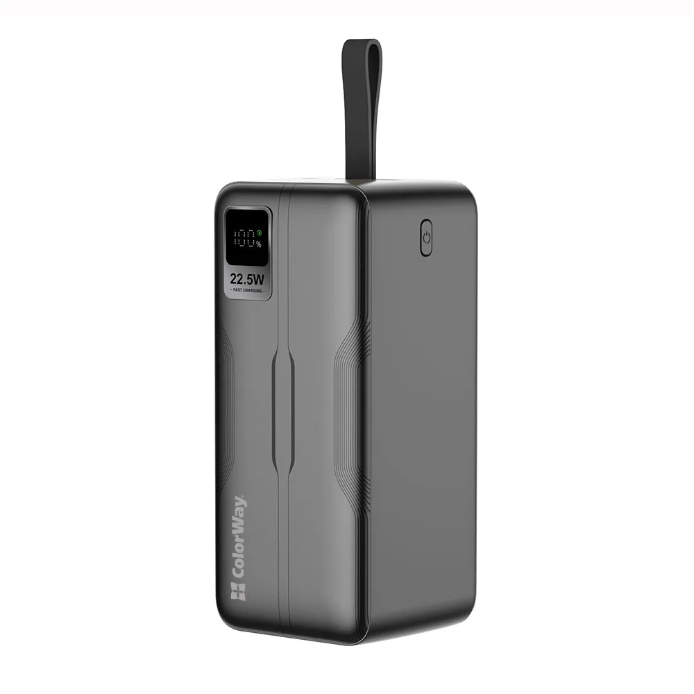 Універсальна мобільна батарея ColorWay Digital Display 50000mAh Black (CW-PB500LPC5BK-PDD) - зображення 1