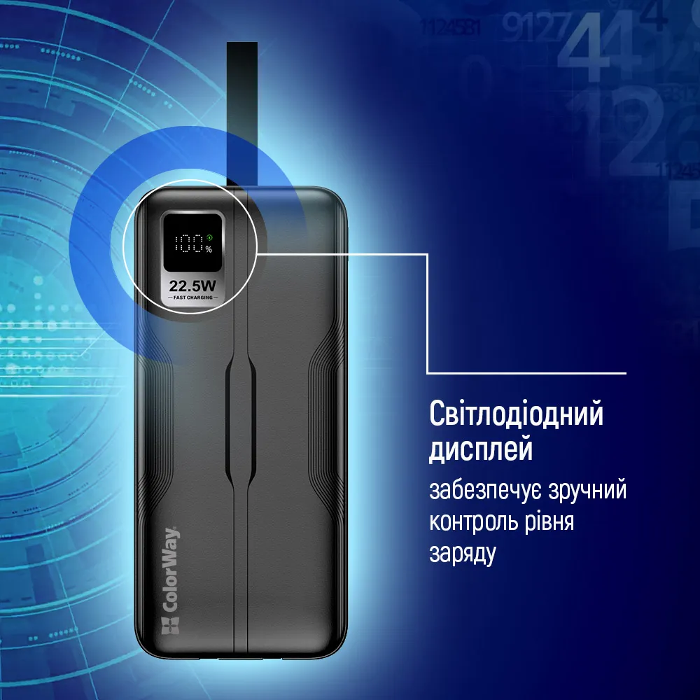 Універсальна мобільна батарея ColorWay Digital Display 50000mAh Black (CW-PB500LPC5BK-PDD) - мініатюра 14