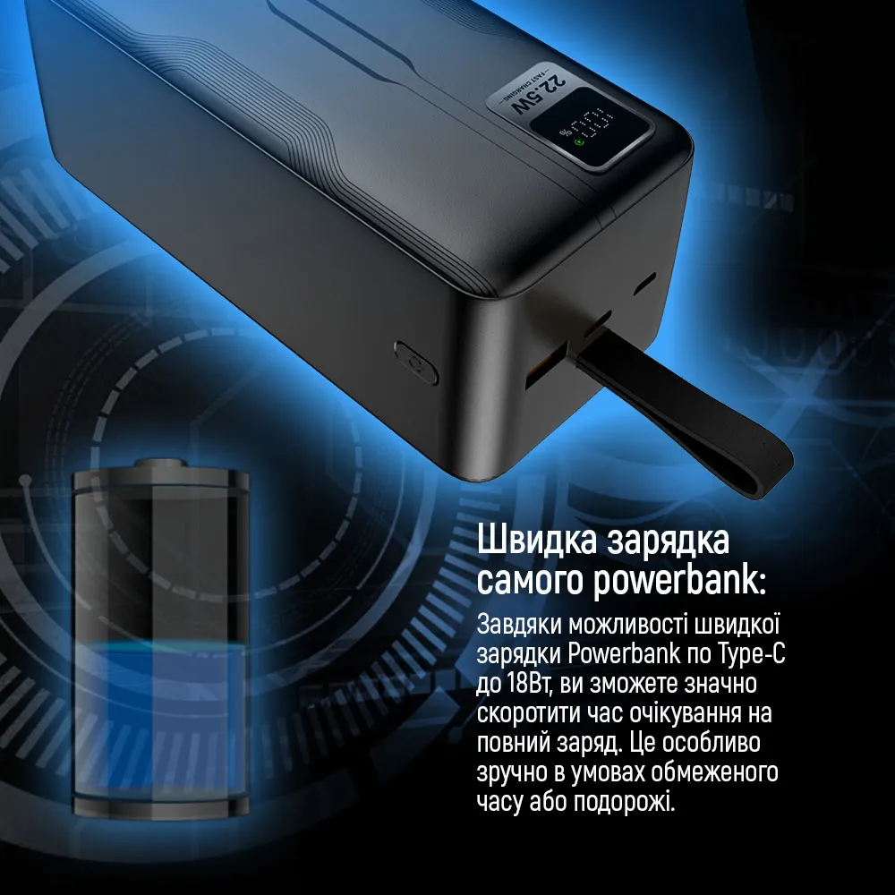 Універсальна мобільна батарея ColorWay Digital Display 50000mAh Black (CW-PB500LPC5BK-PDD) - мініатюра 17