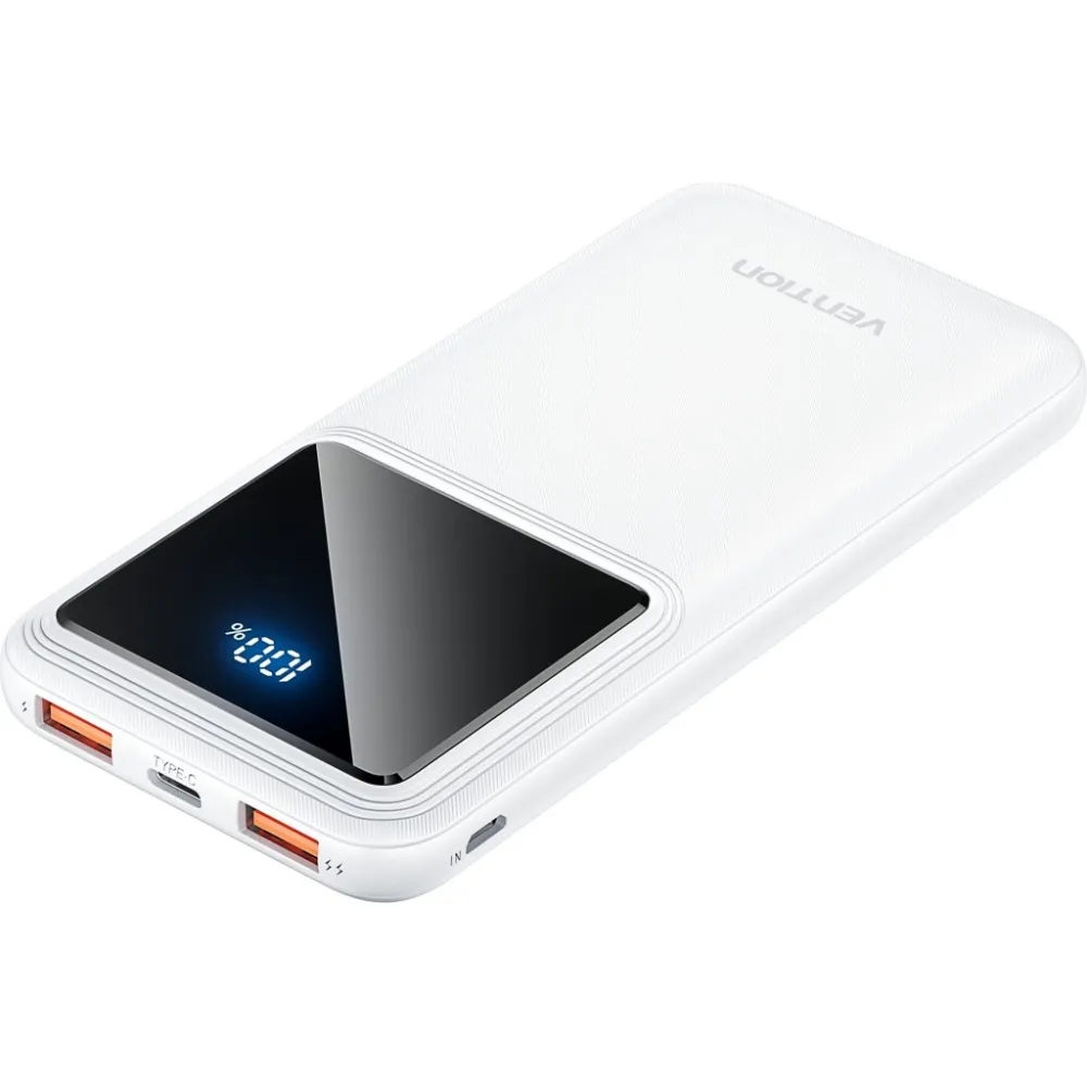 Універсальна мобільна батарея Vention 10000mAh PD QC 3.0 White (FHKW0) - зображення 1