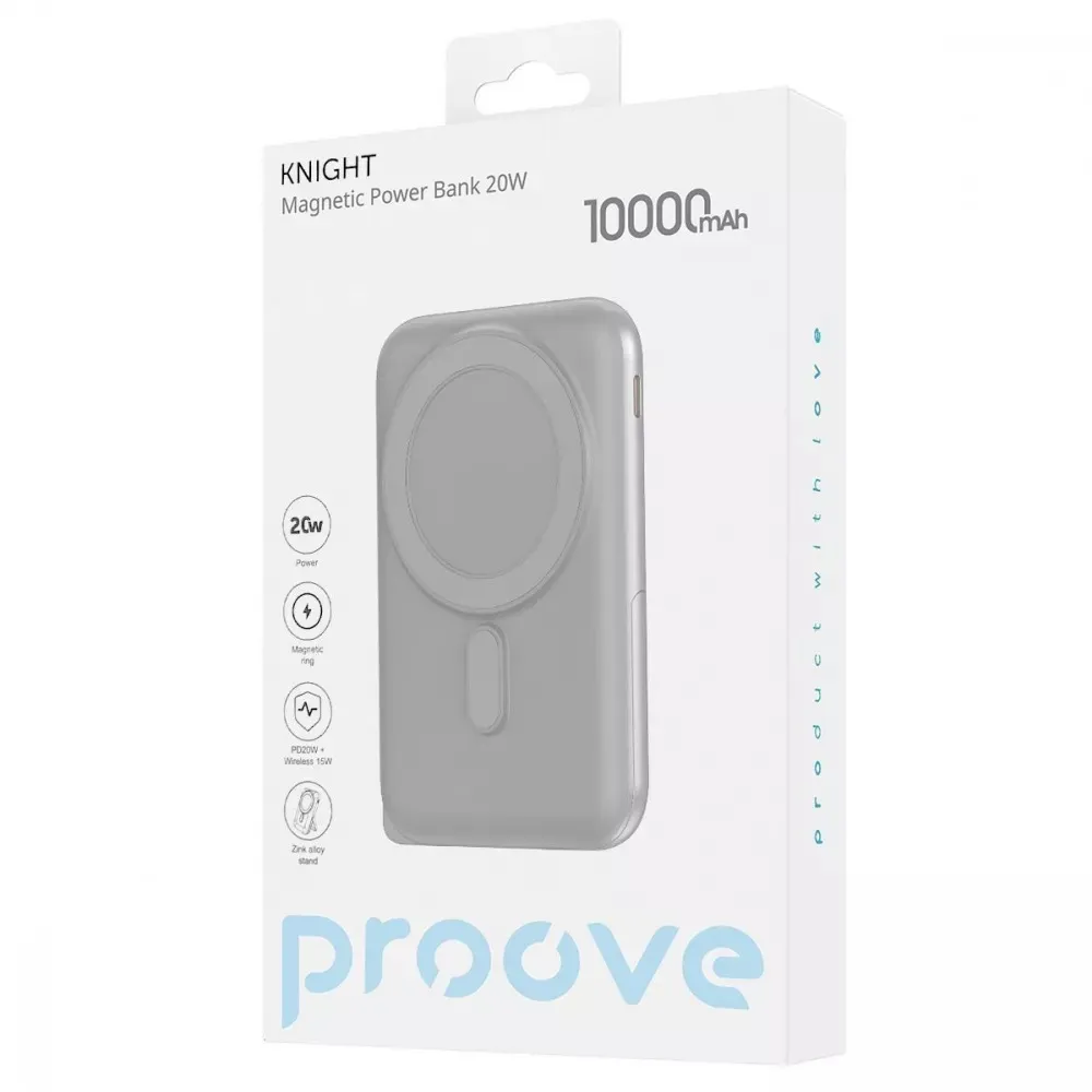 Універсальна мобільна батарея Proove Knight 20W 10000mAh Dark Gray (PBGI20012205) - мініатюра 5