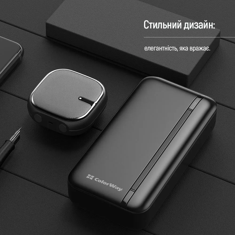 Універсальна мобільна батарея ColorWay Portable Charger 20000mAh Black (CW-PB200LPB4BK-PD) - мініатюра 16