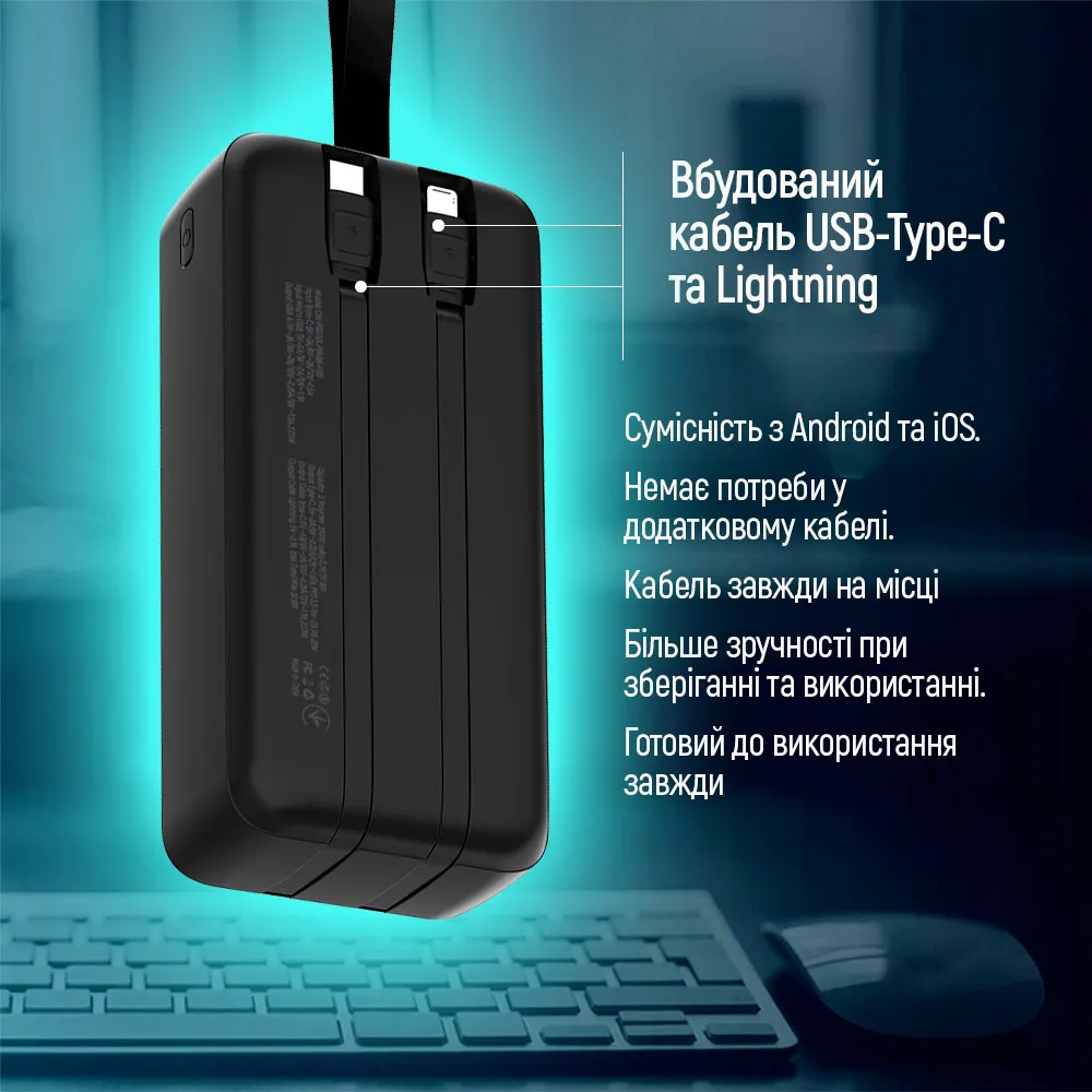 Універсальна мобільна батарея ColorWay EnergyPlus 30000mAh Black (CW-PB300LPB4BK-PDD) - мініатюра 15