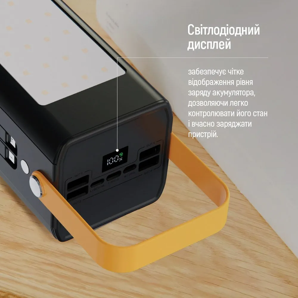 Універсальна мобільна батарея ColorWay LCD/Lamp 80000mAh Black (CW-PB800LPA8BK-PDD) - мініатюра 11