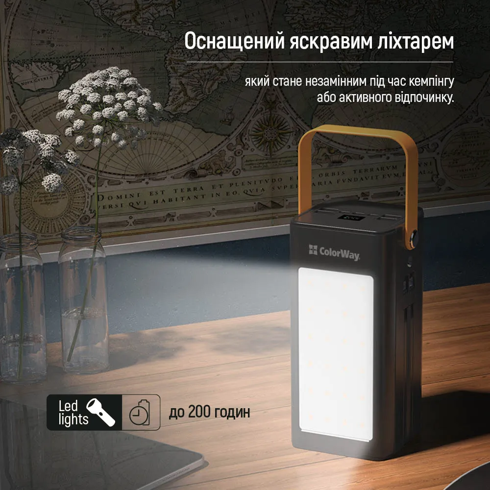 Універсальна мобільна батарея ColorWay LCD/Lamp 80000mAh Black (CW-PB800LPA8BK-PDD) - мініатюра 13