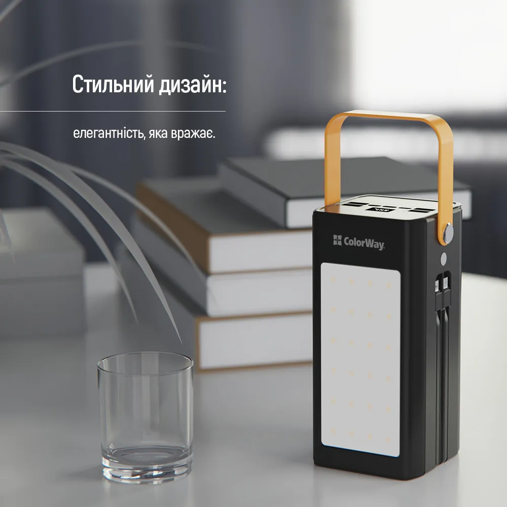 Універсальна мобільна батарея ColorWay LCD/Lamp 80000mAh Black (CW-PB800LPA8BK-PDD) - мініатюра 15