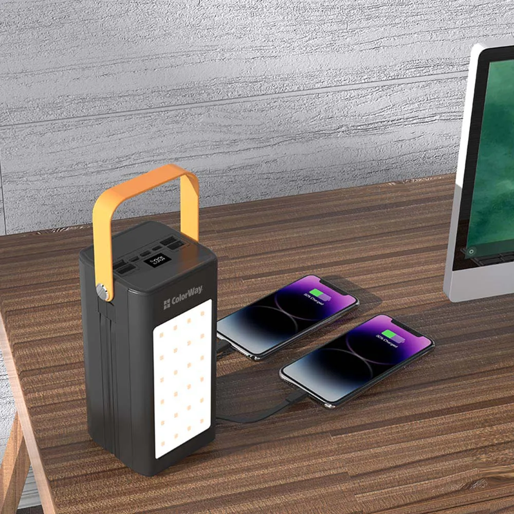 Універсальна мобільна батарея ColorWay LCD/Lamp 80000mAh Black (CW-PB800LPA8BK-PDD) - мініатюра 7