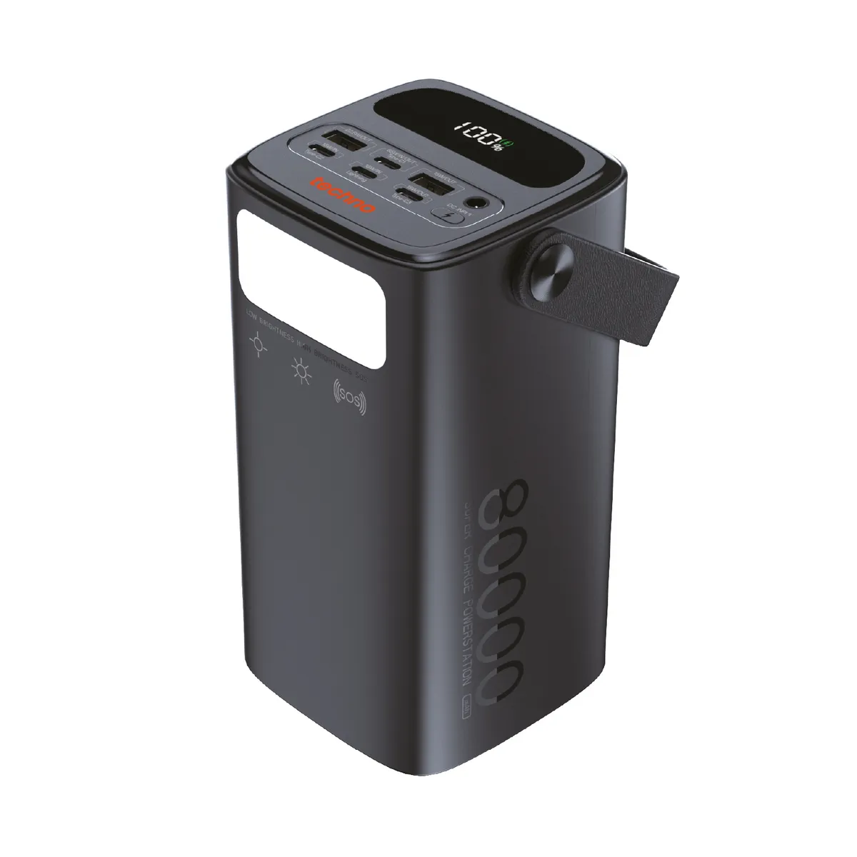 Універсальна мобільна батарея Techno 80000mAh PD 65W QC 3.0 Black (powerbank-80) - зображення 1