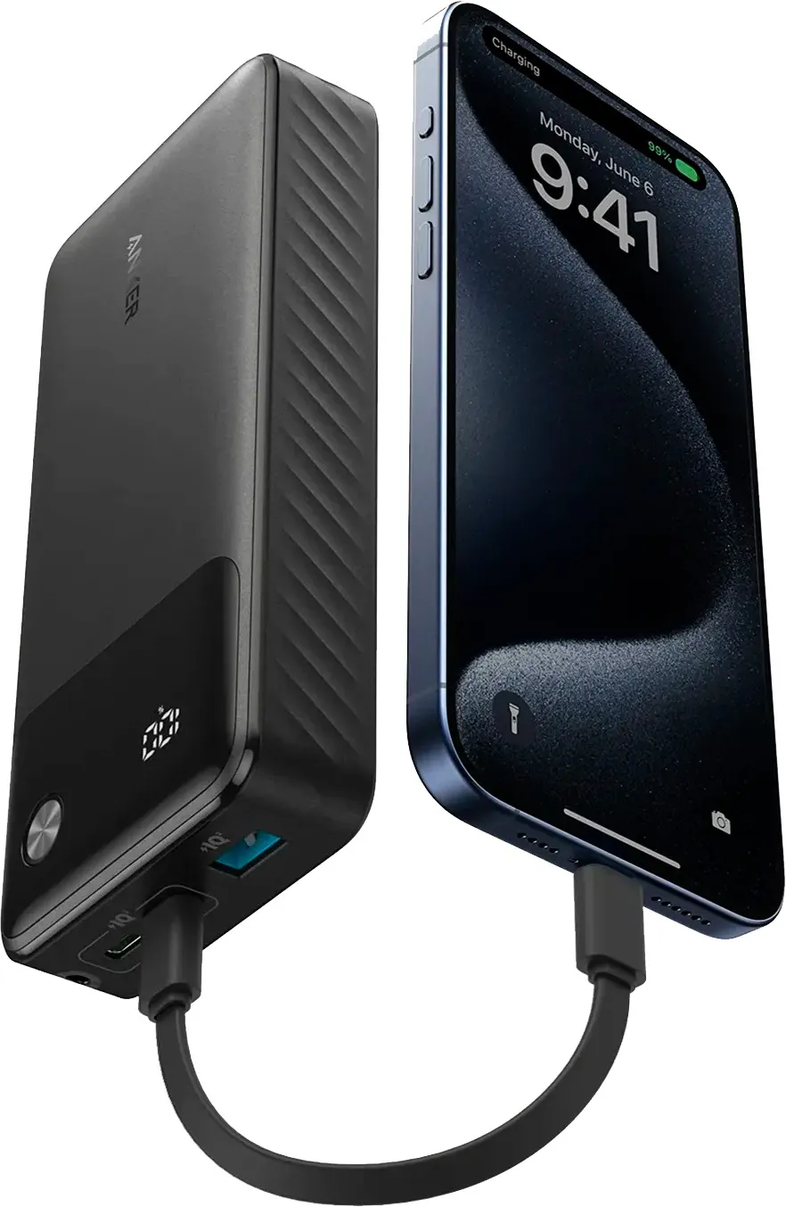 Універсальна мобільна батарея Anker PowerCore 20000mAh 30W Black (A1384G11) - мініатюра 2