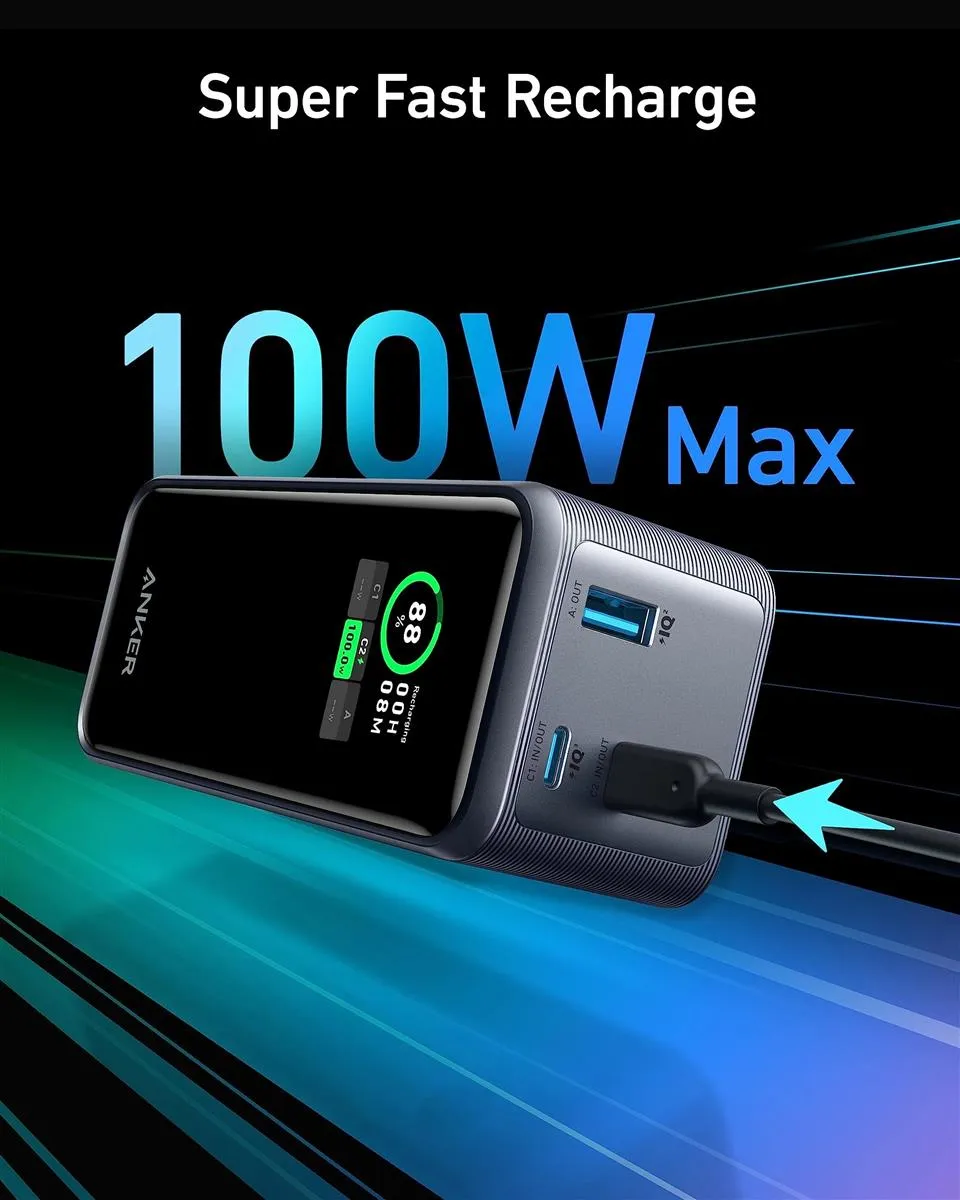 Універсальна мобільна батарея Anker Prime 20000mAh 200W Black (A1336011) - мініатюра 8