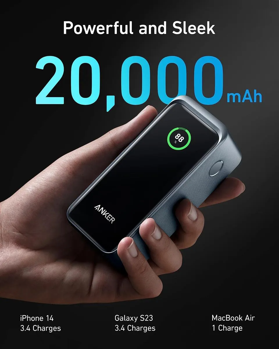 Універсальна мобільна батарея Anker Prime 20000mAh 200W Black (A1336011) - мініатюра 9
