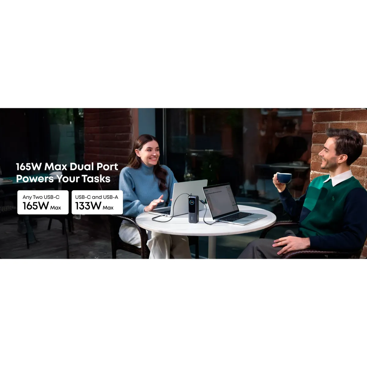 Універсальна мобільна батарея Anker Laptop 25000mAh 165W Space Black (A1695H11) - мініатюра 8