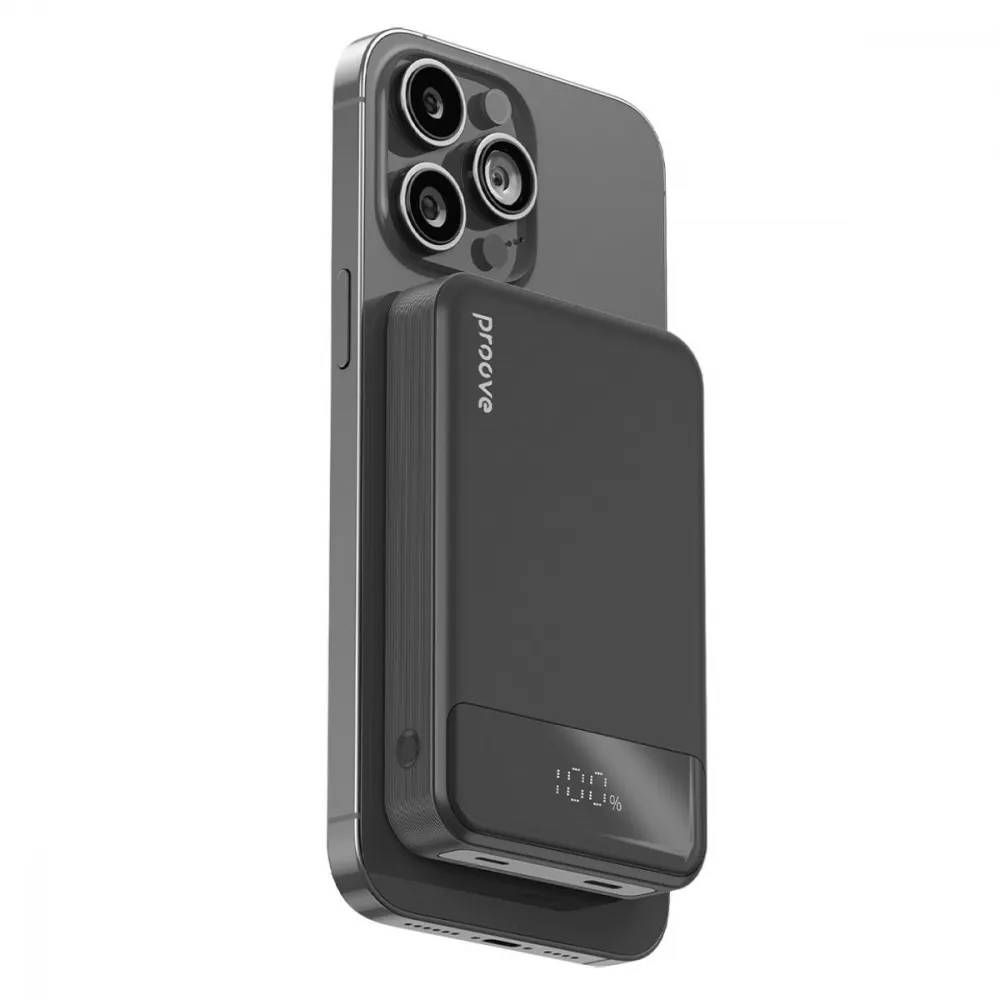 Універсальна мобільна батарея Proove Hoodman Magnetic 20W 10000mAh Black (PBH120010001) - мініатюра 3
