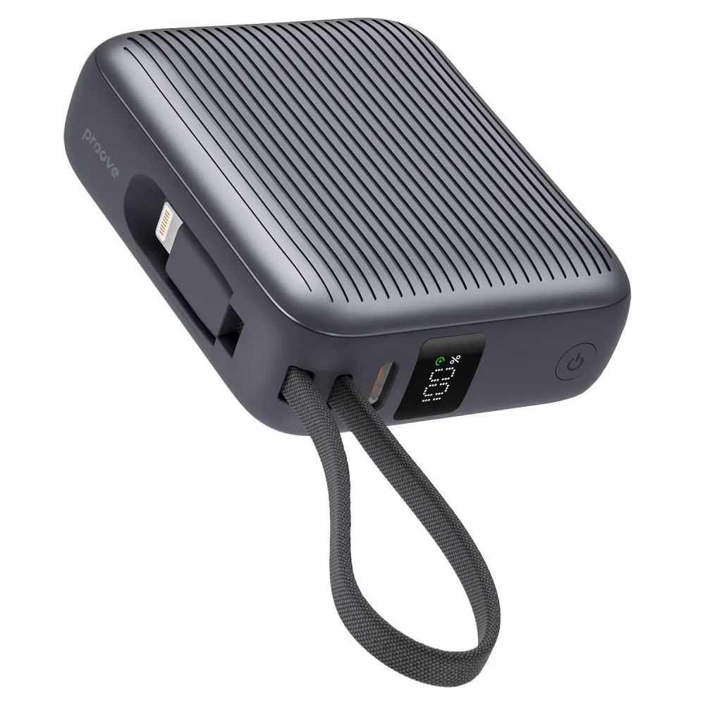 Універсальна мобільна батарея Proove Moon Rock 22.5W 10000mAh Gray (PBM122012105) - зображення 1