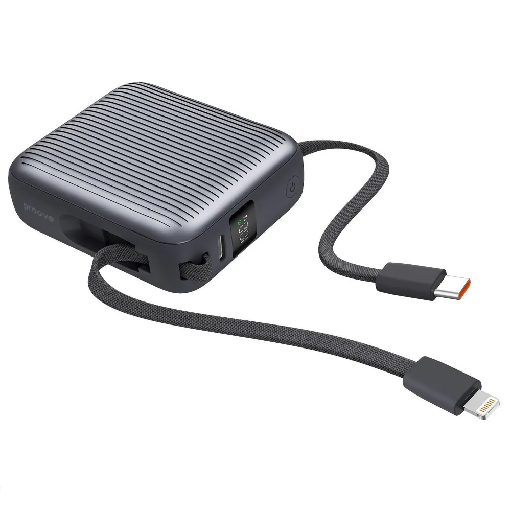 Універсальна мобільна батарея Proove Moon Rock 22.5W 10000mAh Gray (PBM122012105) - мініатюра 3