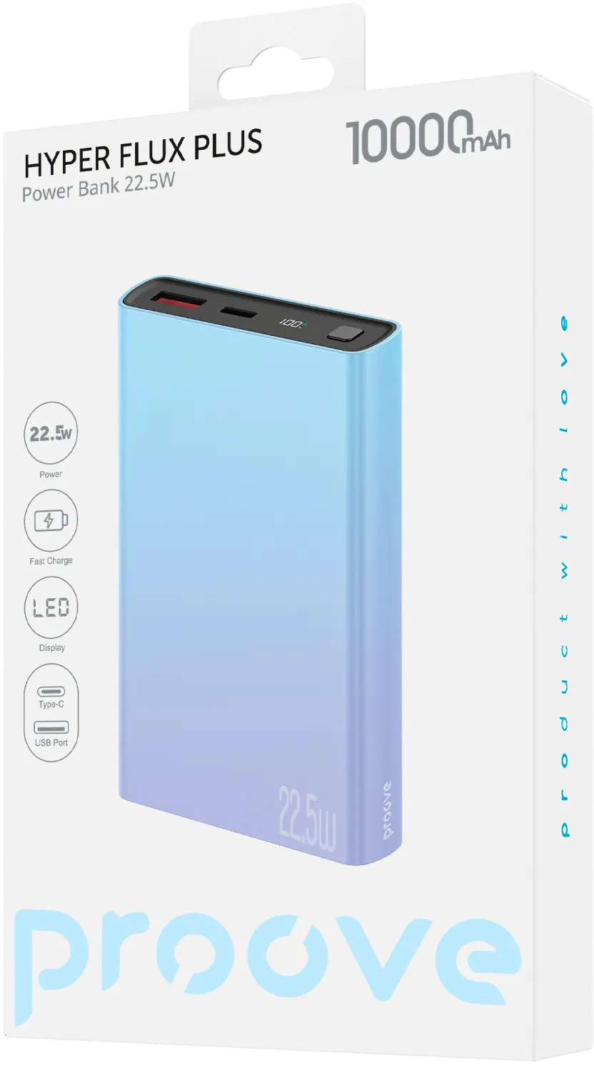 Універсальна мобільна батарея Proove Hyper Flux Plus 22.5W 10000mAh Gradient (2003000232639) - мініатюра 2