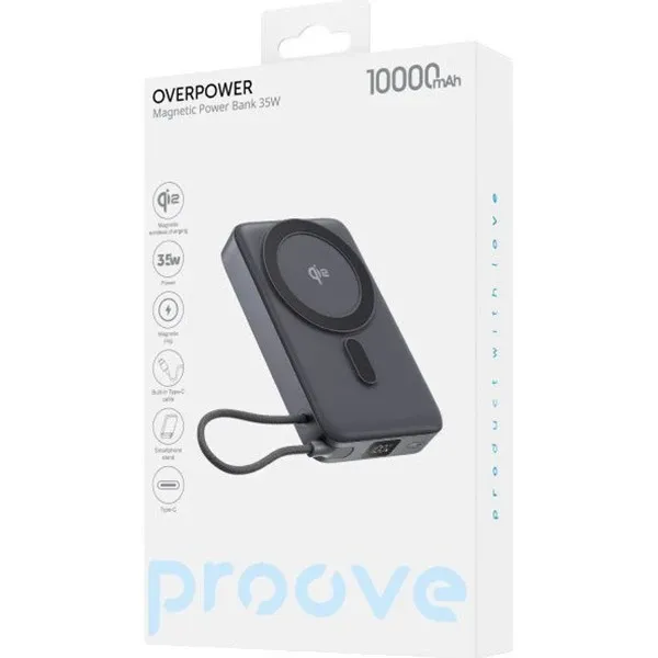 Універсальна мобільна батарея Proove OverPower 35W 10000mAh Qi2 Gray (PBOP35012105) - мініатюра 4