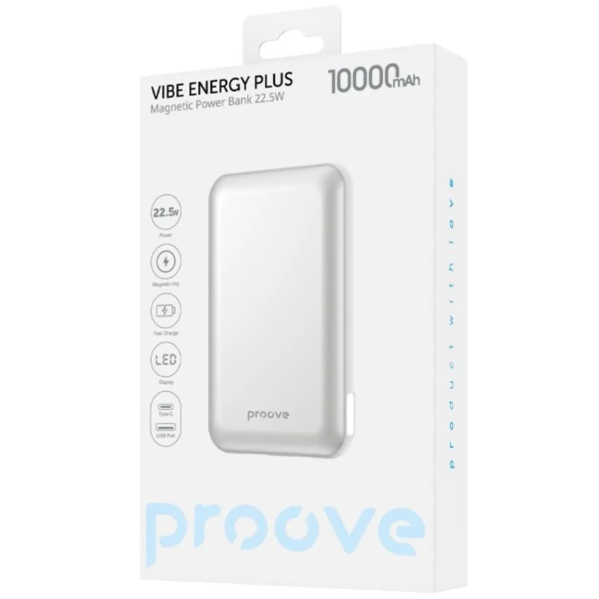 Універсальна мобільна батарея Proove Vibe Energy Plus 22.5W 10000mAh White/Gold (PBVE15012202) - мініатюра 3