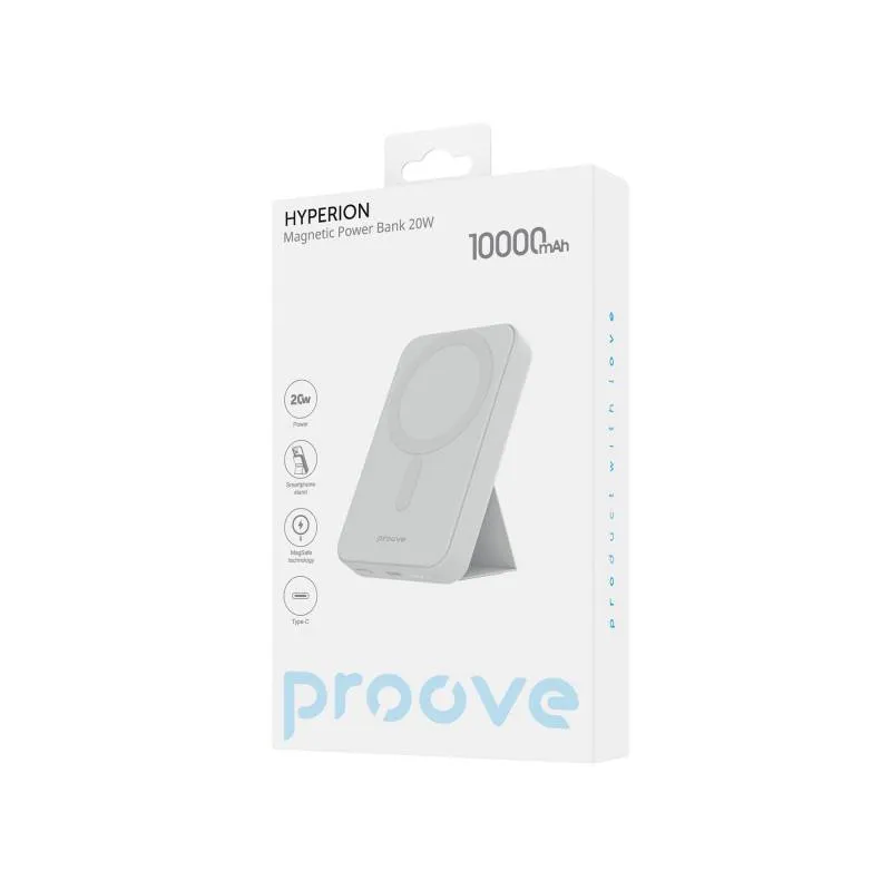 Універсальна мобільна батарея Proove Hyperion Qi 20W 10000mAh White (PBHN15020002) - мініатюра 3