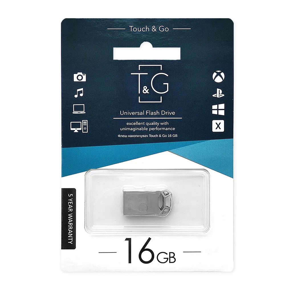Флеш-накопичувач USB 16GB T&G 110 Metal Series Silver (TG110-16G) - мініатюра 2