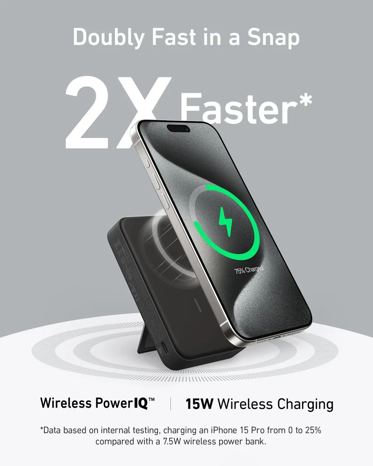 Універсальна мобільна батарея Anker MagGo 10000mAh 27W Black (A1654G11) - мініатюра 6