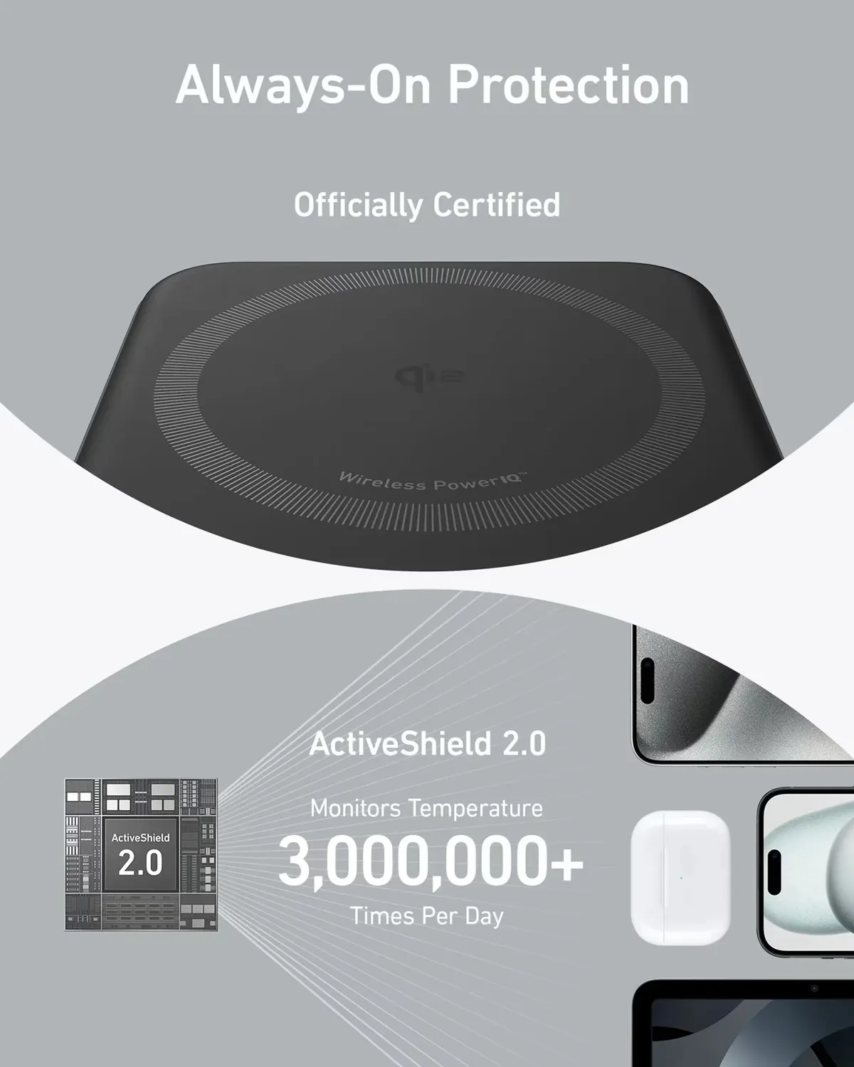 Універсальна мобільна батарея Anker MagGo 10000mAh 27W Black (A1654G11) - мініатюра 7