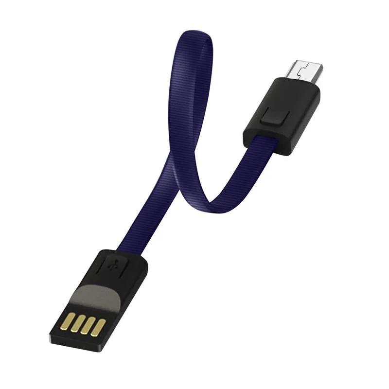 Кабель ColorWay USB - micro USB (M/M), 2.4 А, 0.22 м, Blue (CW-CBUM022-BL) - мініатюра 3