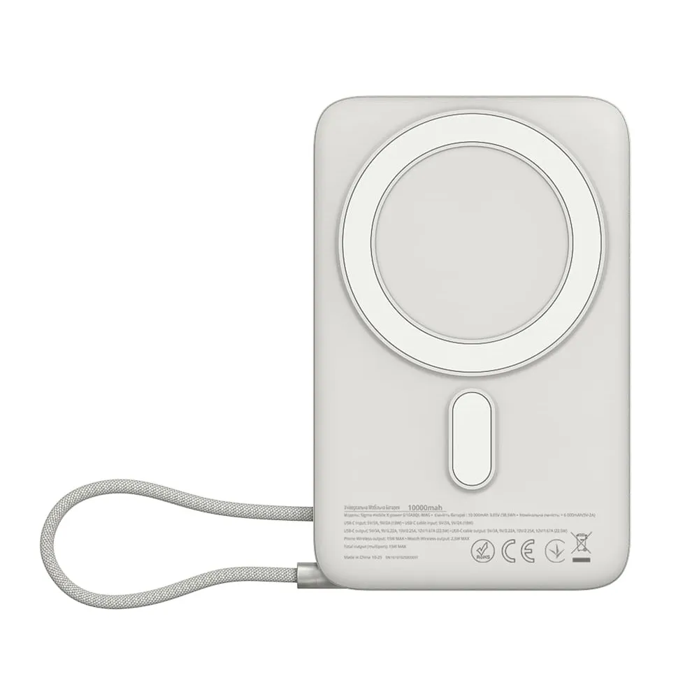 Універсальна мобільна батарея Sigma mobile X-power SI10A8QL-MAG 10000mAh Silver - мініатюра 6