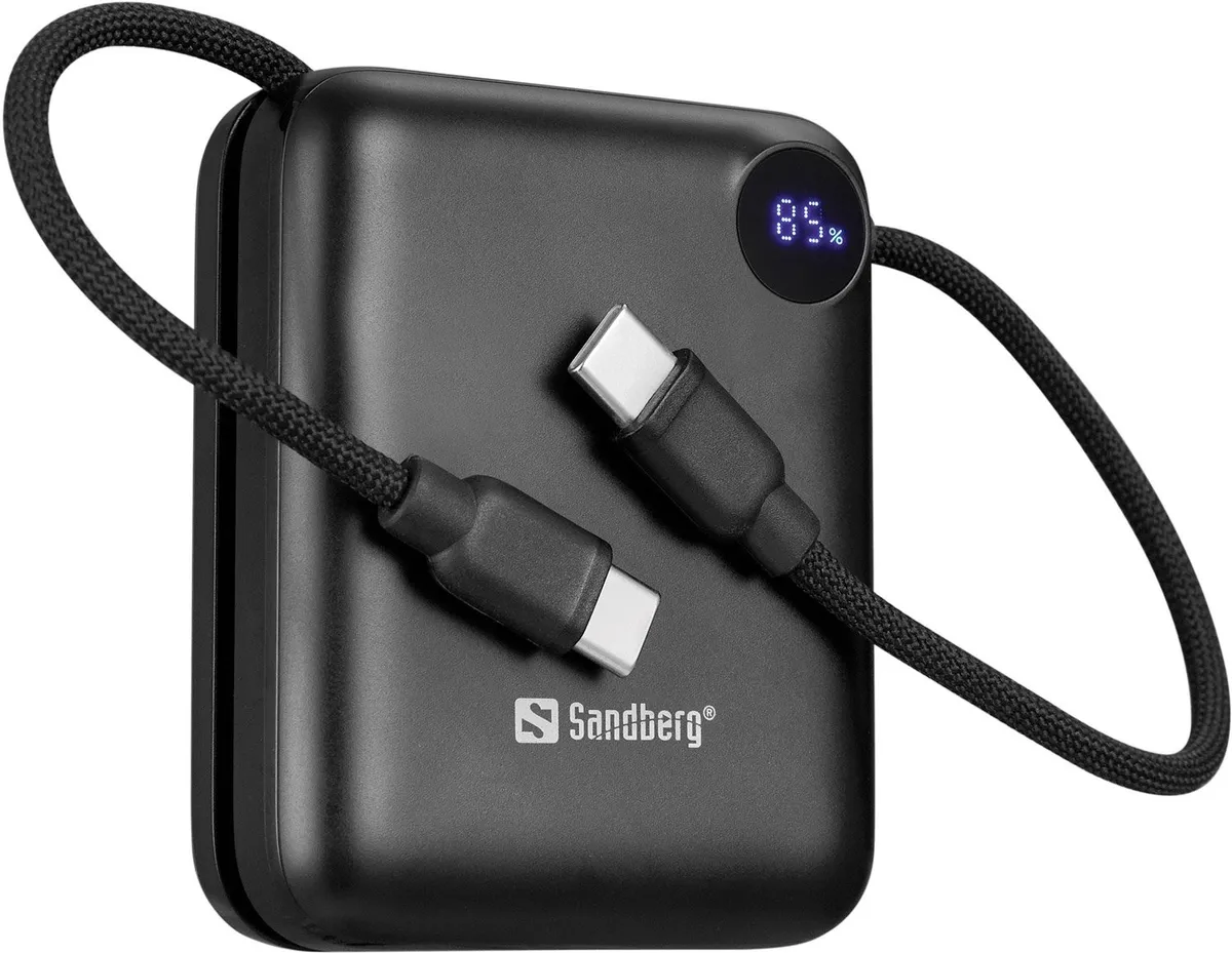 Універсальна мобільна батарея Sandberg 10000mAh 20W Black (421-26) - мініатюра 2
