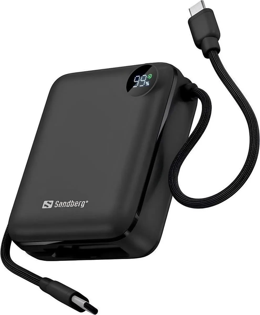 Універсальна мобільна батарея Sandberg 10000mAh 20W Black (421-26) - мініатюра 3