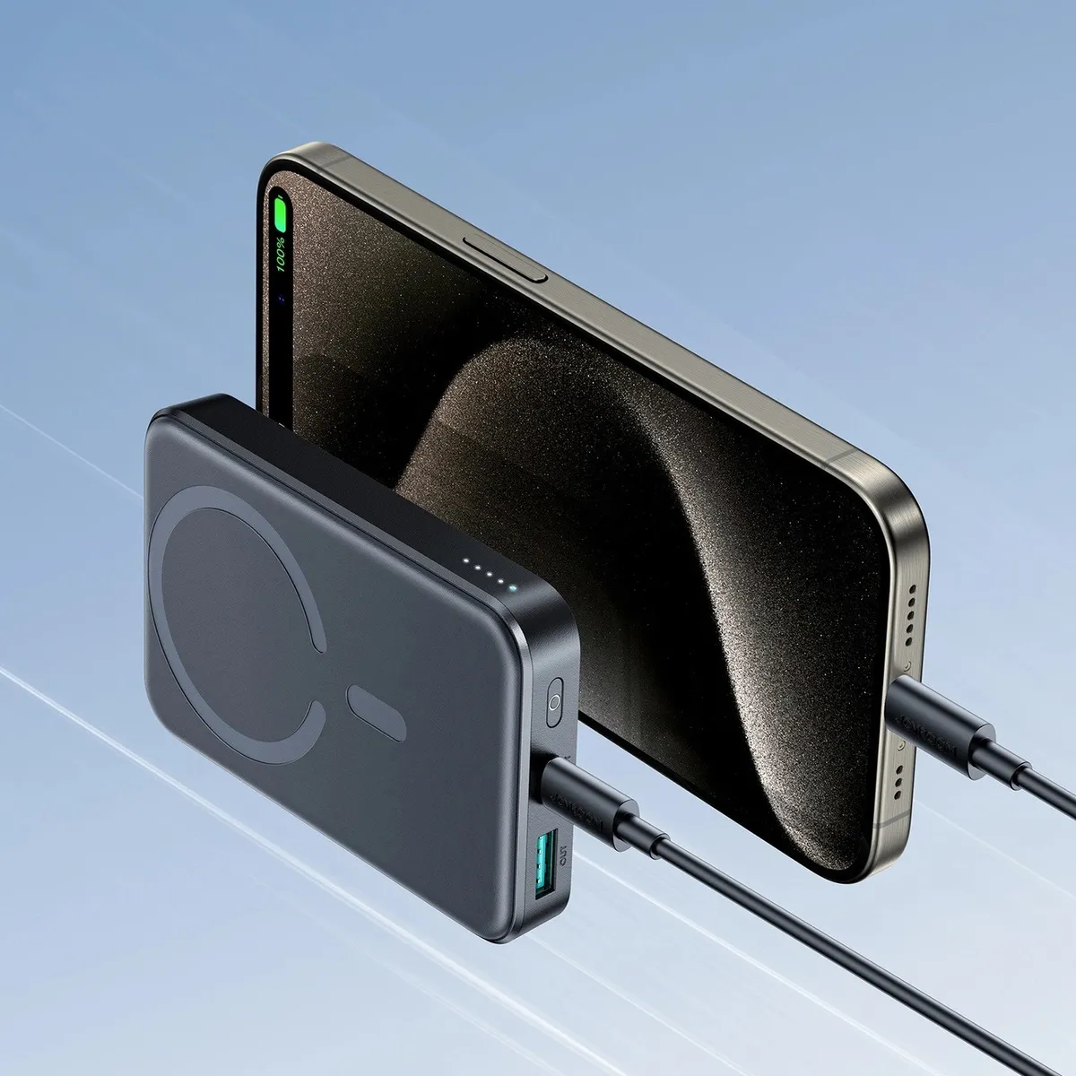 Універсальна мобільна батарея Joyroom Magnetic Wireless JR-W020 10000mAh 20W Black (6941237118455) - мініатюра 11