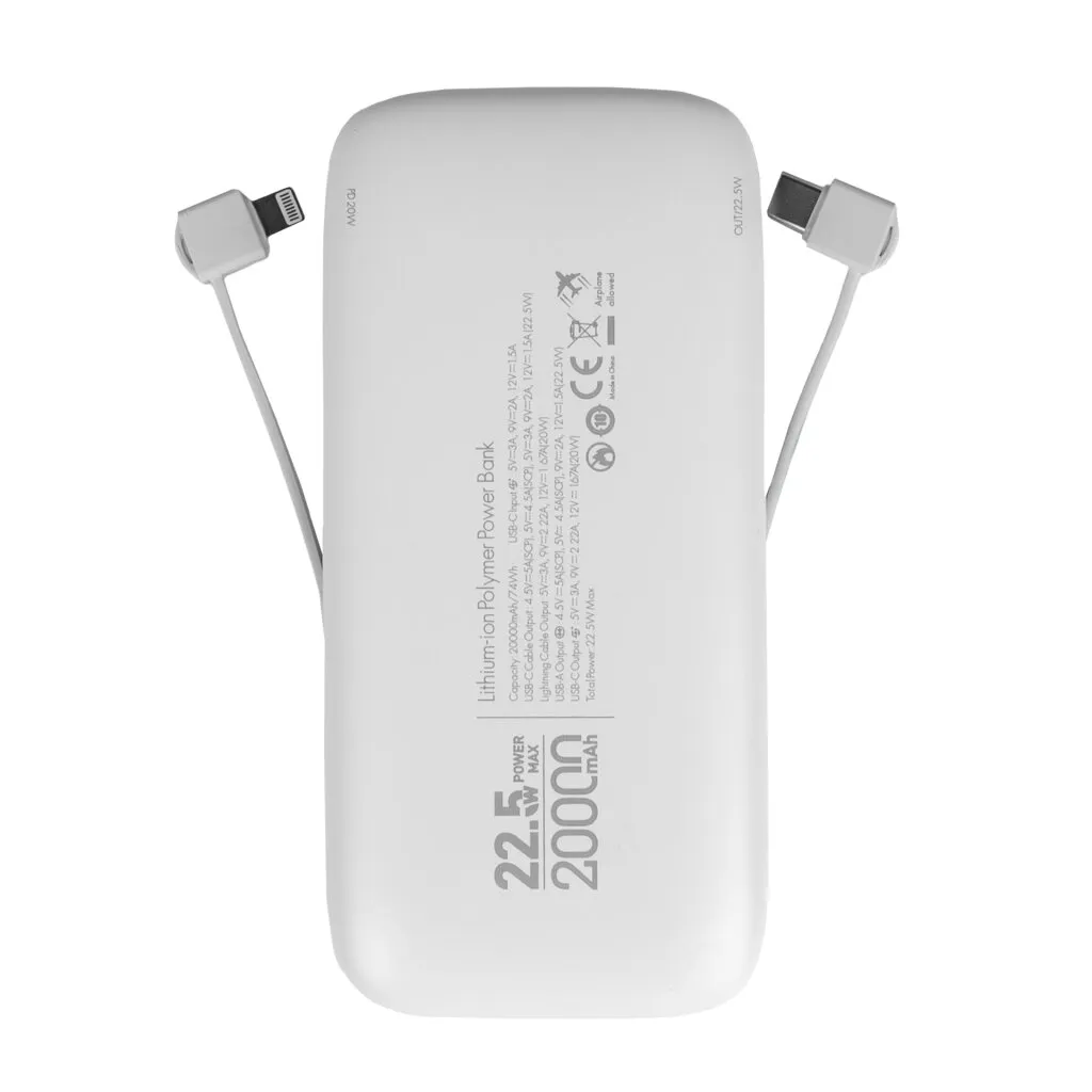 Універсальна мобільна батарея LogicPower LP PQ20 20000mAh 22.5W - мініатюра 8