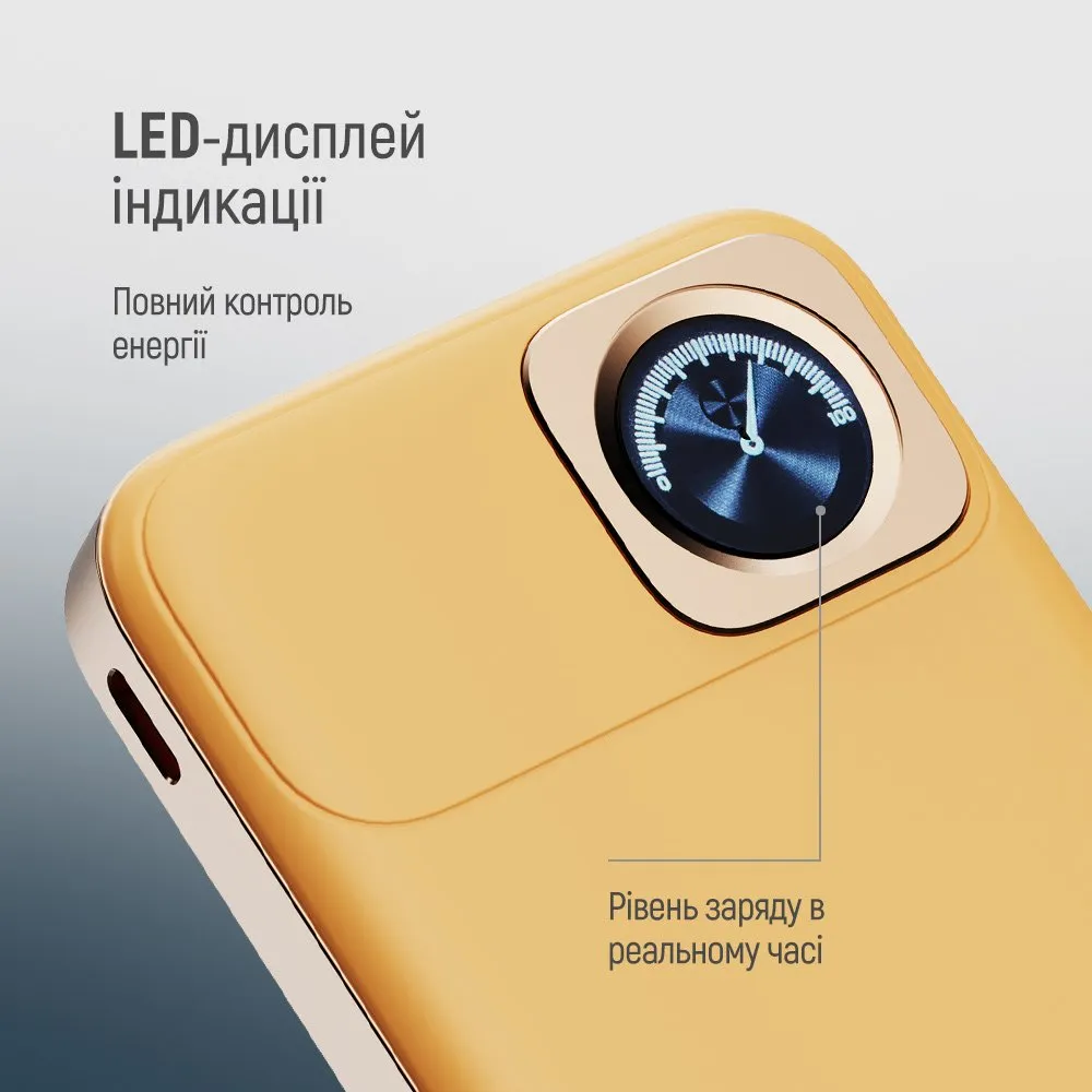 Універсальна мобільна батарея ColorWay 15W MagSafe & Watch Wireless 10000mAh Amber (CW-PB100LPA2Y-WPDD) - мініатюра 12