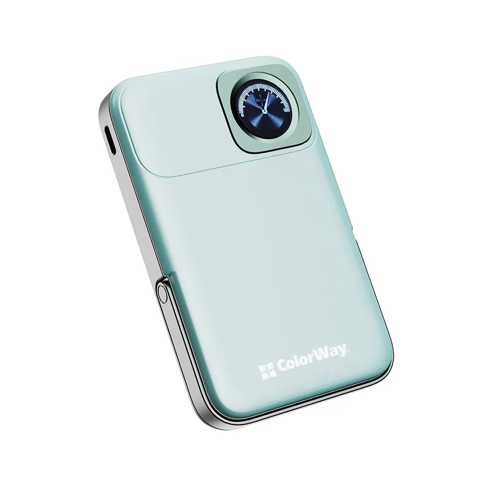Універсальна мобільна батарея ColorWay 15W MagSafe & Watch Wireless 10000mAh Aquamarine (CW-PB100LPA2MT-WPDD) - мініатюра 3