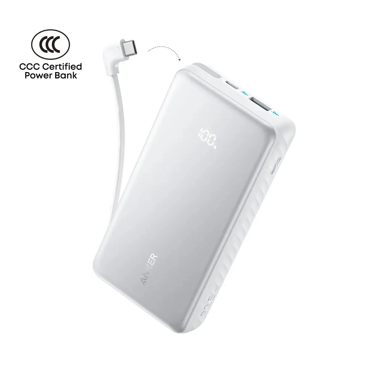 Універсальна мобільна батарея Anker Zolo 20000mAh 22.5W White (A110EH21) - мініатюра 2