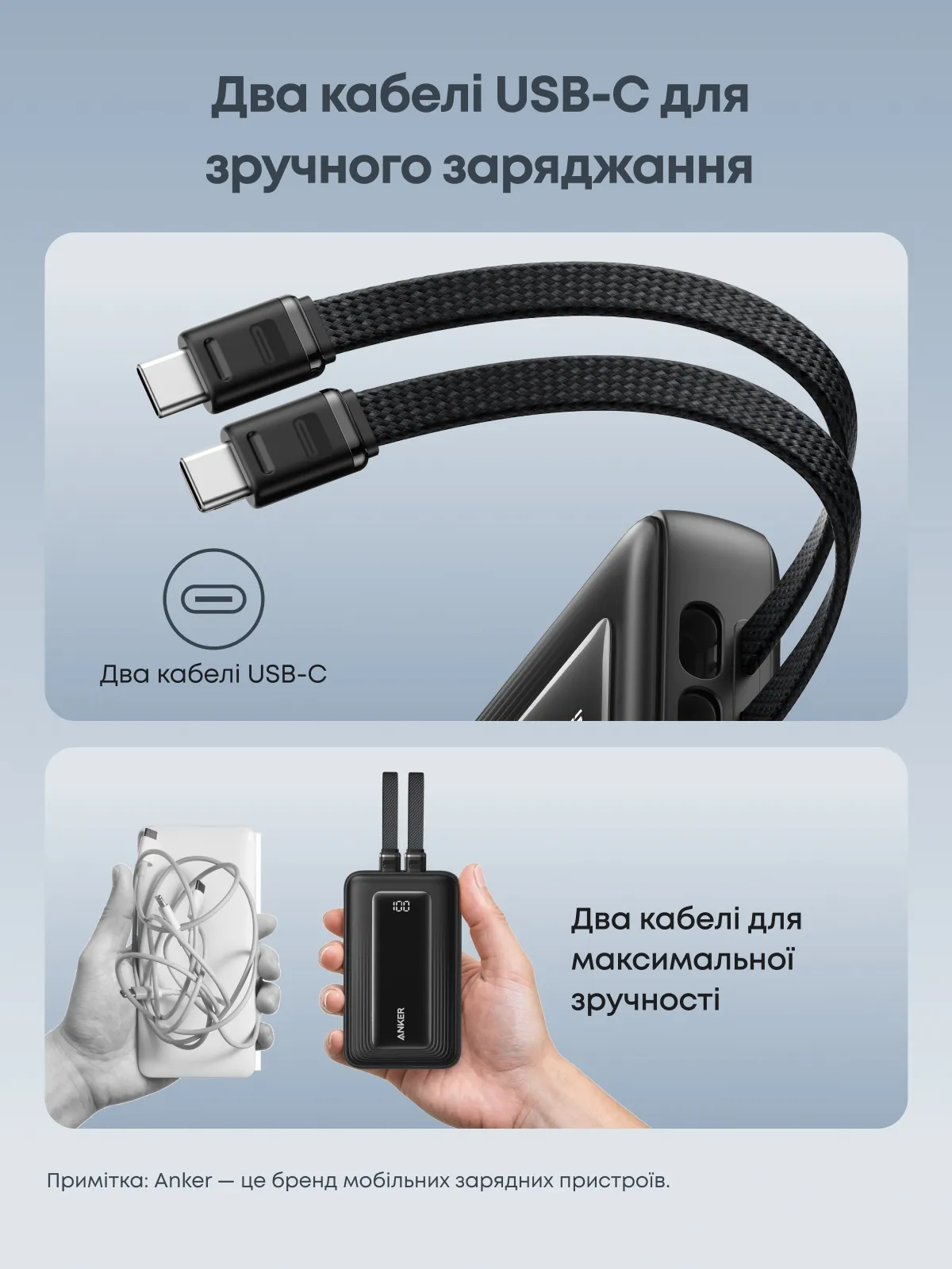 Універсальна мобільна батарея Anker Zolo 20000mAh 45W Black (A1681H12) - мініатюра 8