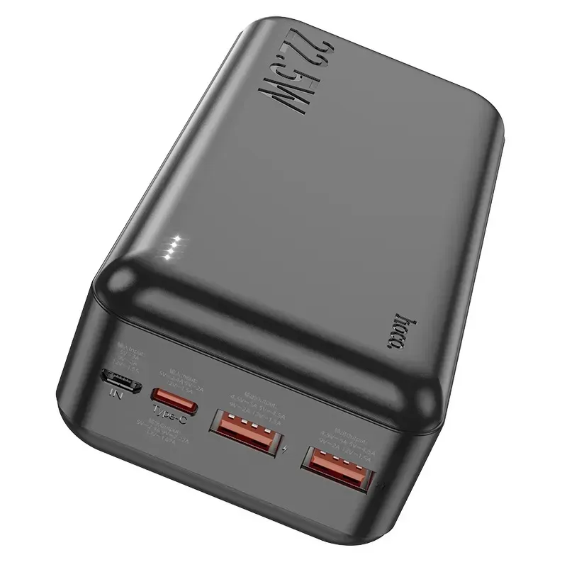 Універсальна мобільна батарея Hoco J101B Astute 22.5W 30000mAh Black (6931474782519) - мініатюра 3
