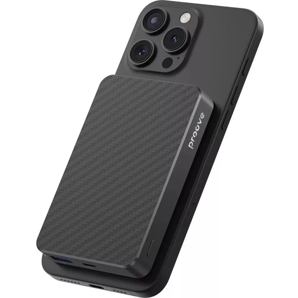 Універсальна мобільна батарея Proove Carbon Slim 22.5W 10000mAh Black (PBCS22110001) - мініатюра 4