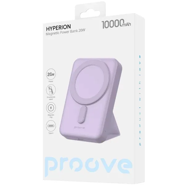 Універсальна мобільна батарея Proove Hyperion 20W 10000mAh Purple (PBHN15020009) - мініатюра 6