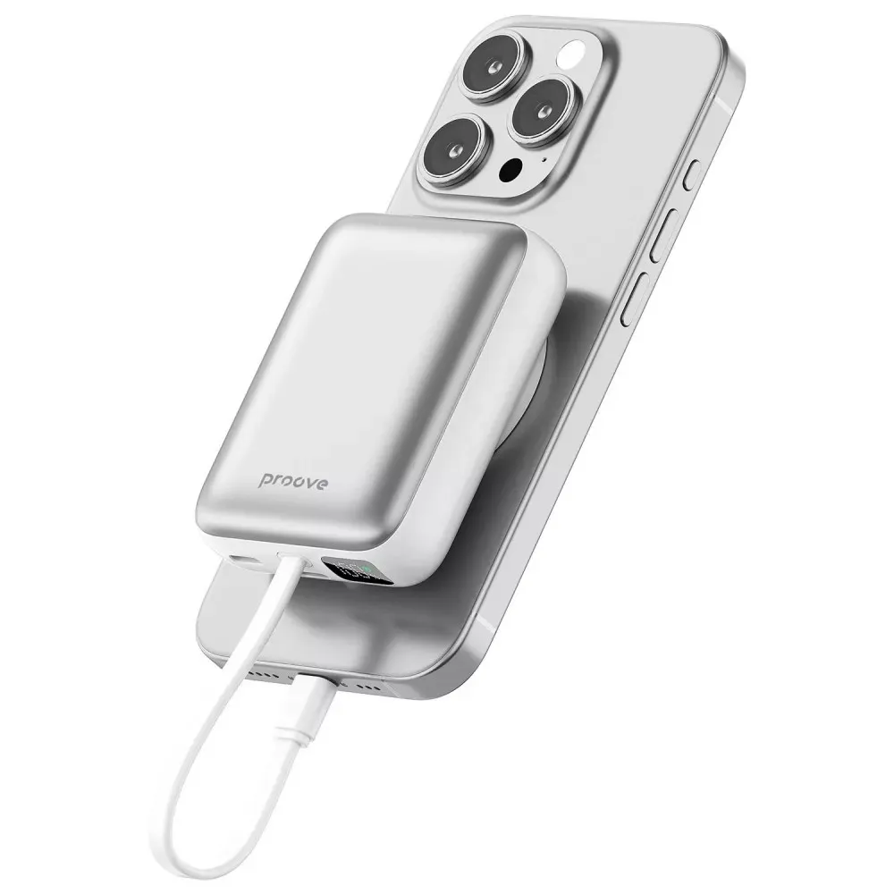 Універсальна мобільна батарея Proove Neutron 22.5W 10000mAh Silver/White (PBNE22022206) - мініатюра 3