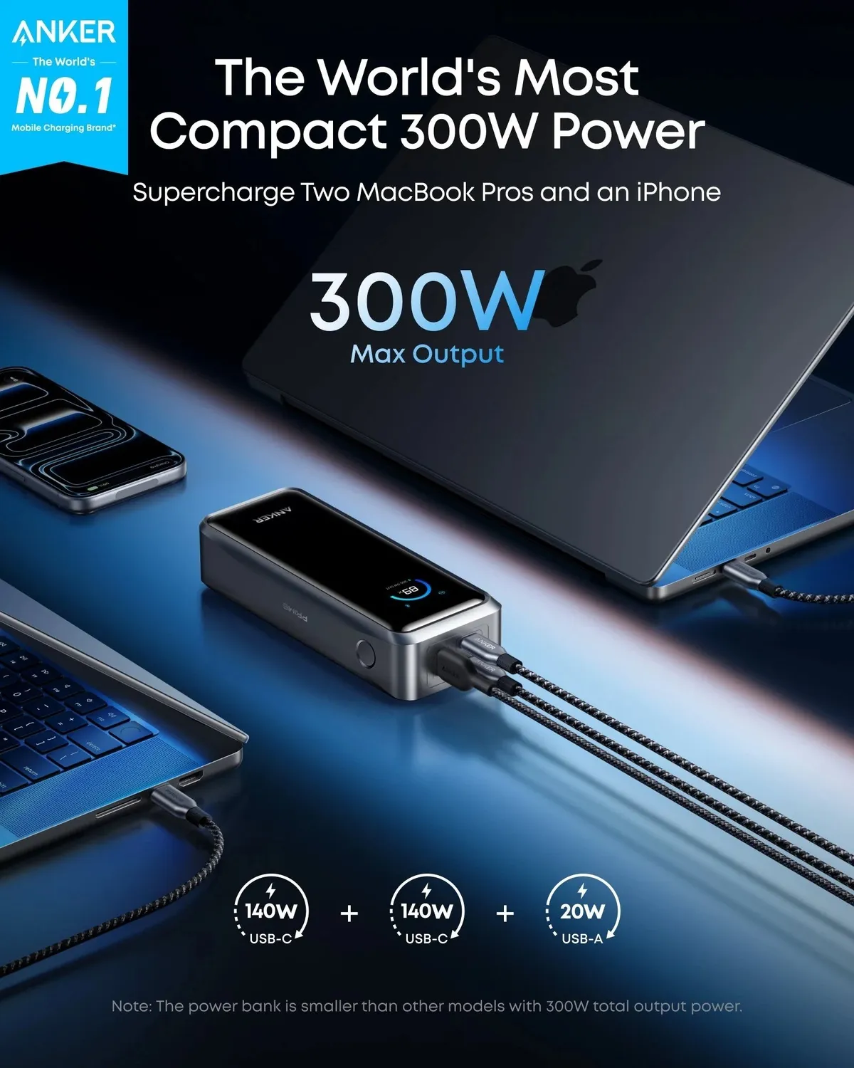 Універсальна мобільна батарея Anker Prime 26000mAh 300W Black (A110AH11) - мініатюра 10