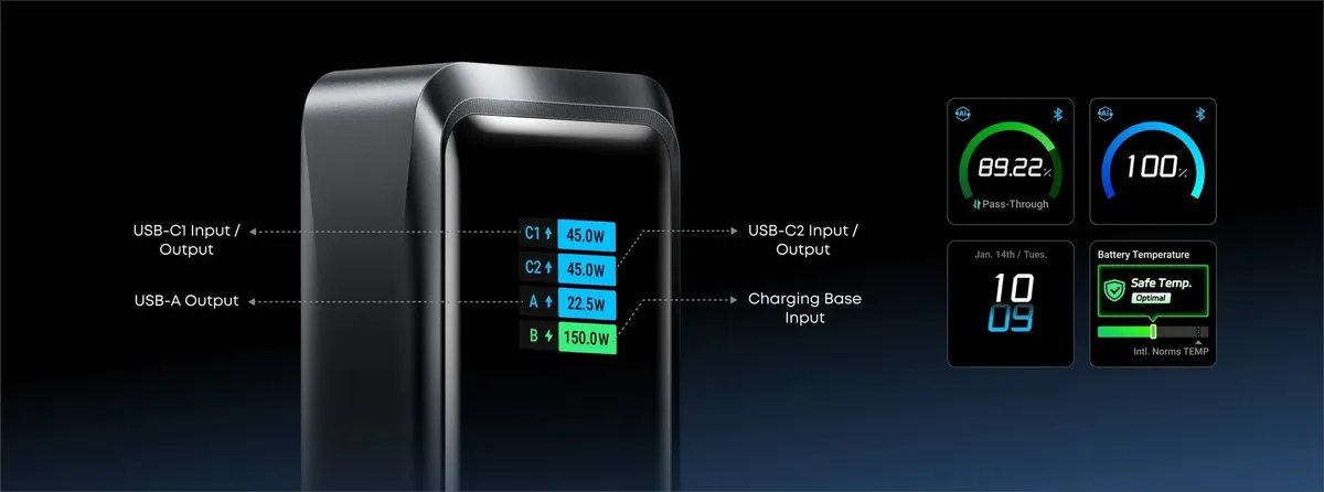 Універсальна мобільна батарея Anker Prime 26000mAh 300W Black (A110AH11) - мініатюра 11