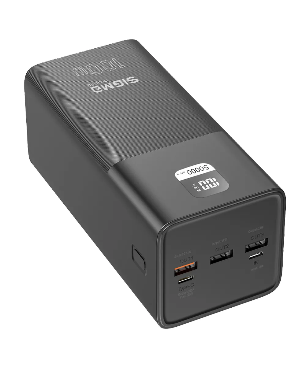 Універсальна мобільна батарея Sigma mobile X-Power SI50A6QLX 50000mAh Black (4827798741313) - мініатюра 4